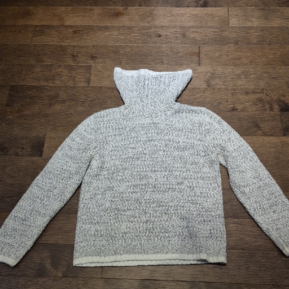 Buffalo David Bitton Women's Light Gray Marled Turtleneck Sweater